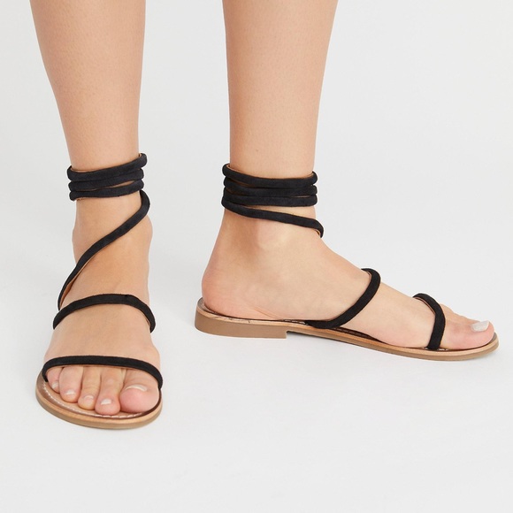 free people black sandals